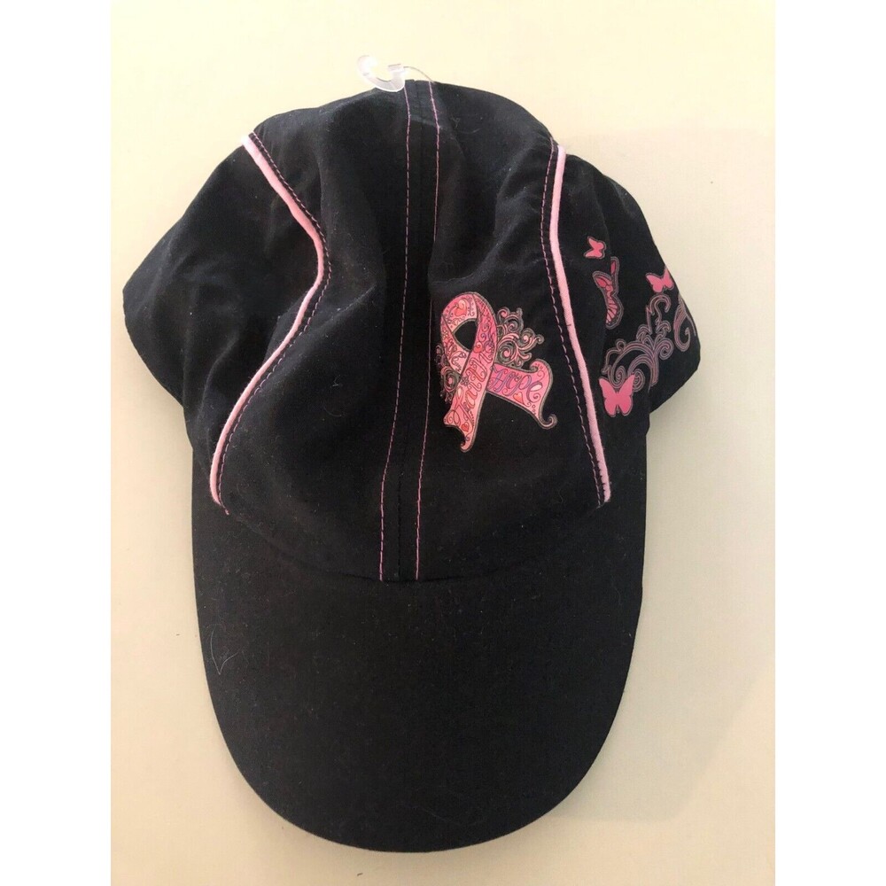 Faith, Hope, Love Women's Hat Black with pink logo adjustable